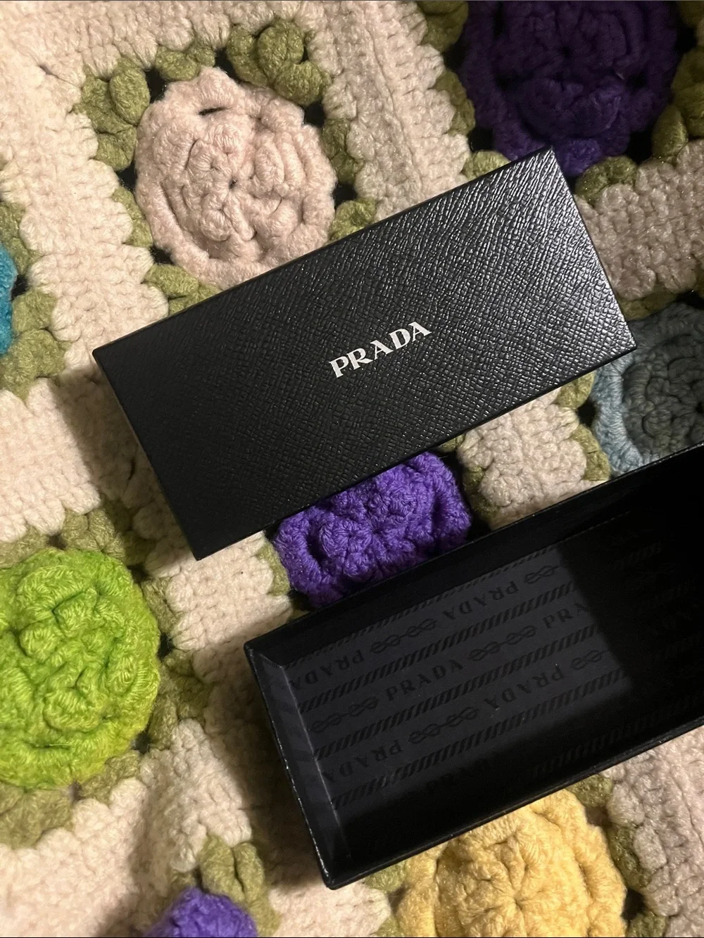 Prada Black Box with Silver Logo
